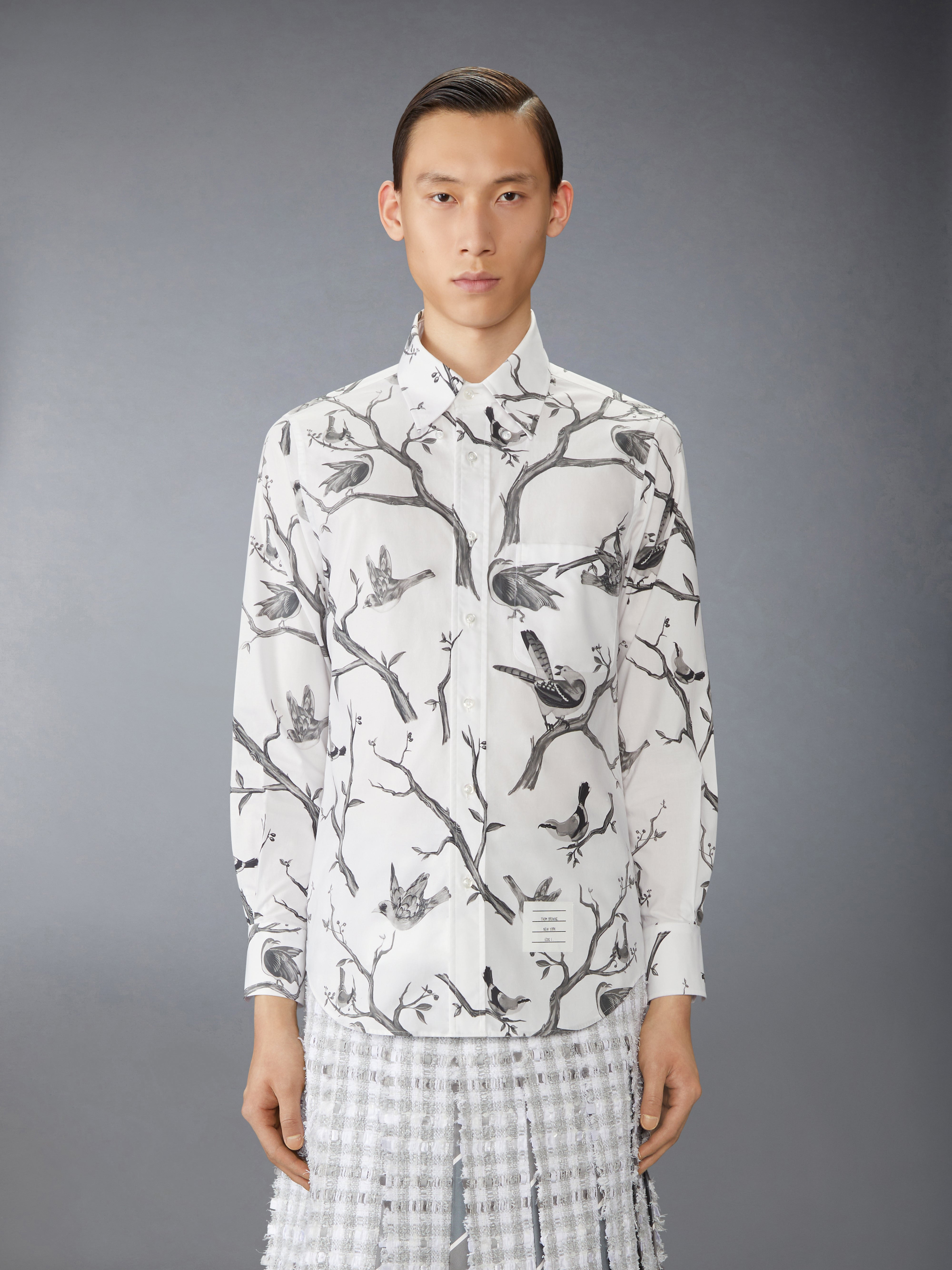 POPLIN BIRD TOILE PRINTED SHIRT - 3