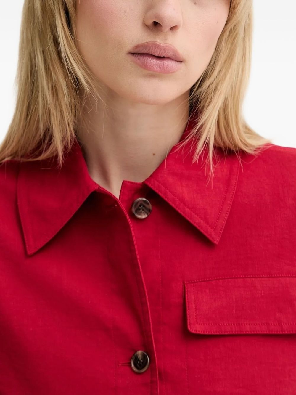 button-fastening flap-pocket jacket - 4
