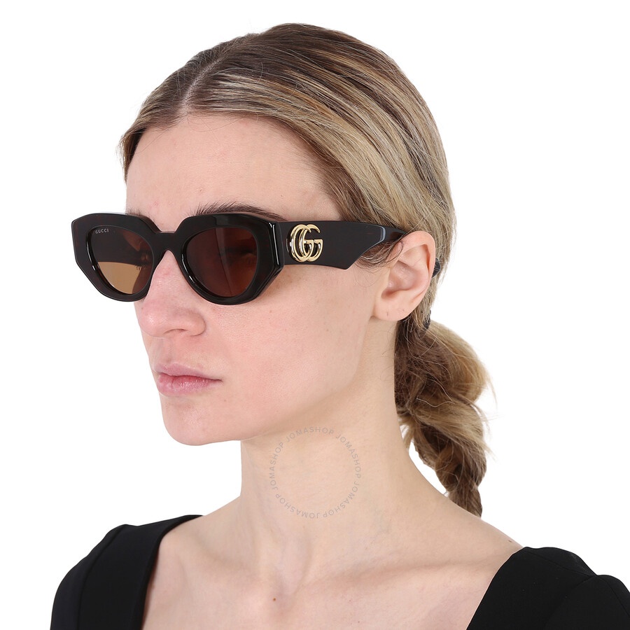 Gucci Brown Geometric Ladies Sunglasses GG1421S 002 51 - 2