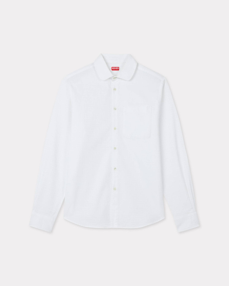 'KENZO Weave' slim shirt in cotton jacquard 1