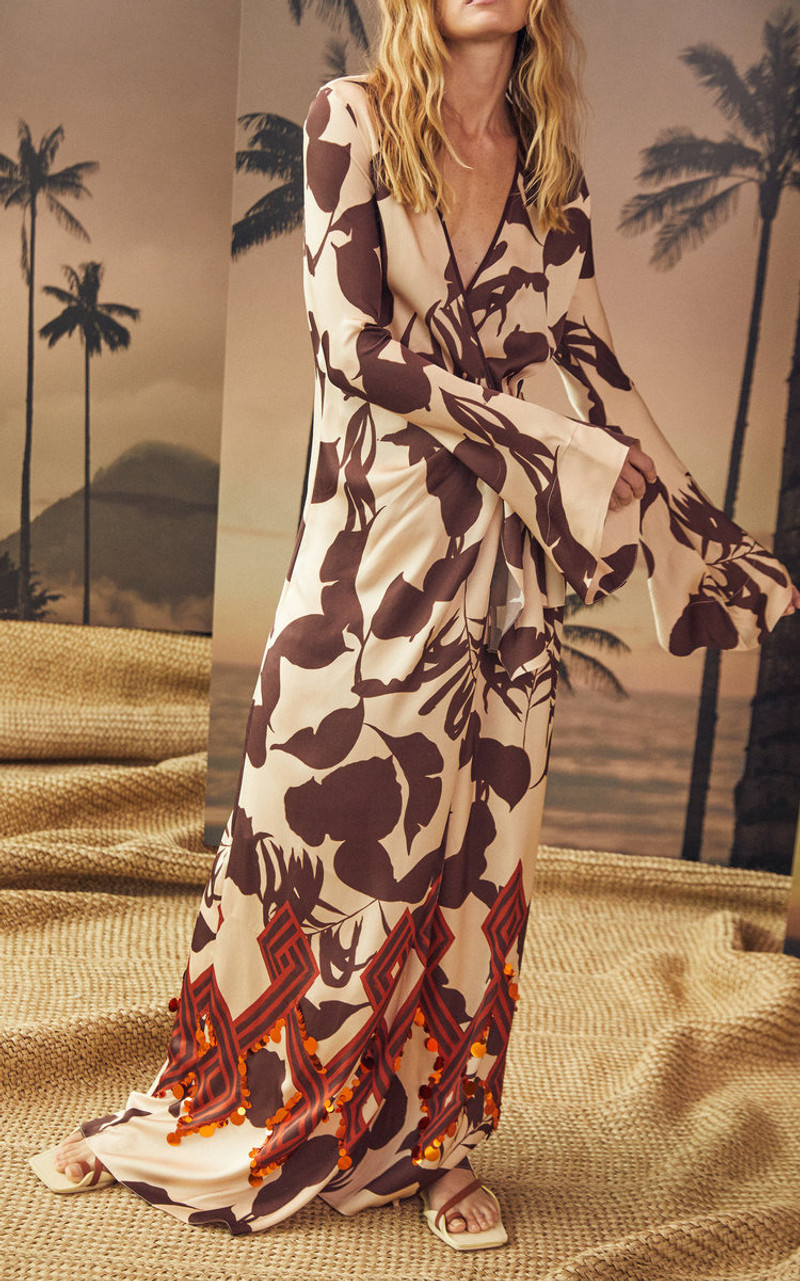 Johanna Ortiz Good Hope Embellished Wrap Dress multi outlook