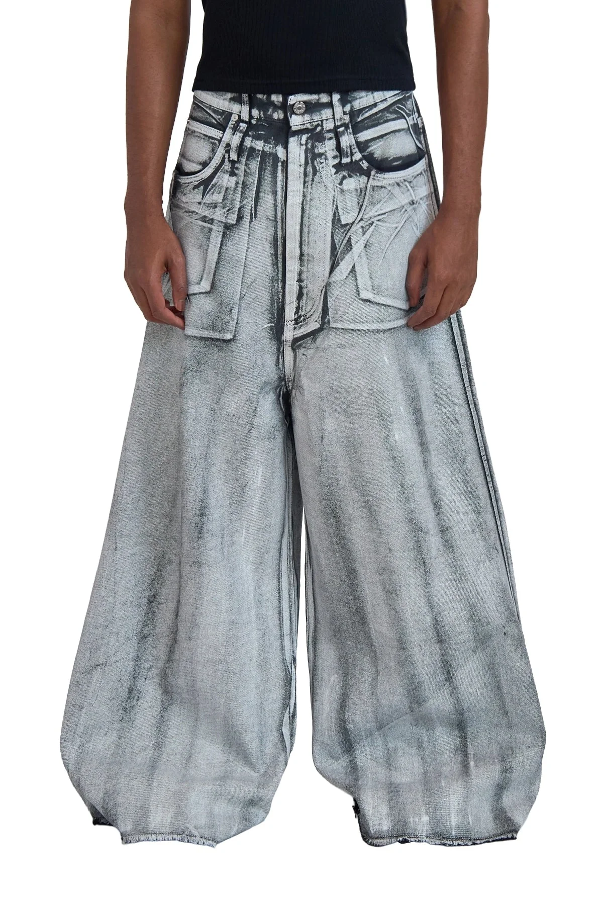 Lu'u Dan Radiation Dumpster Denim Jeans White - 1