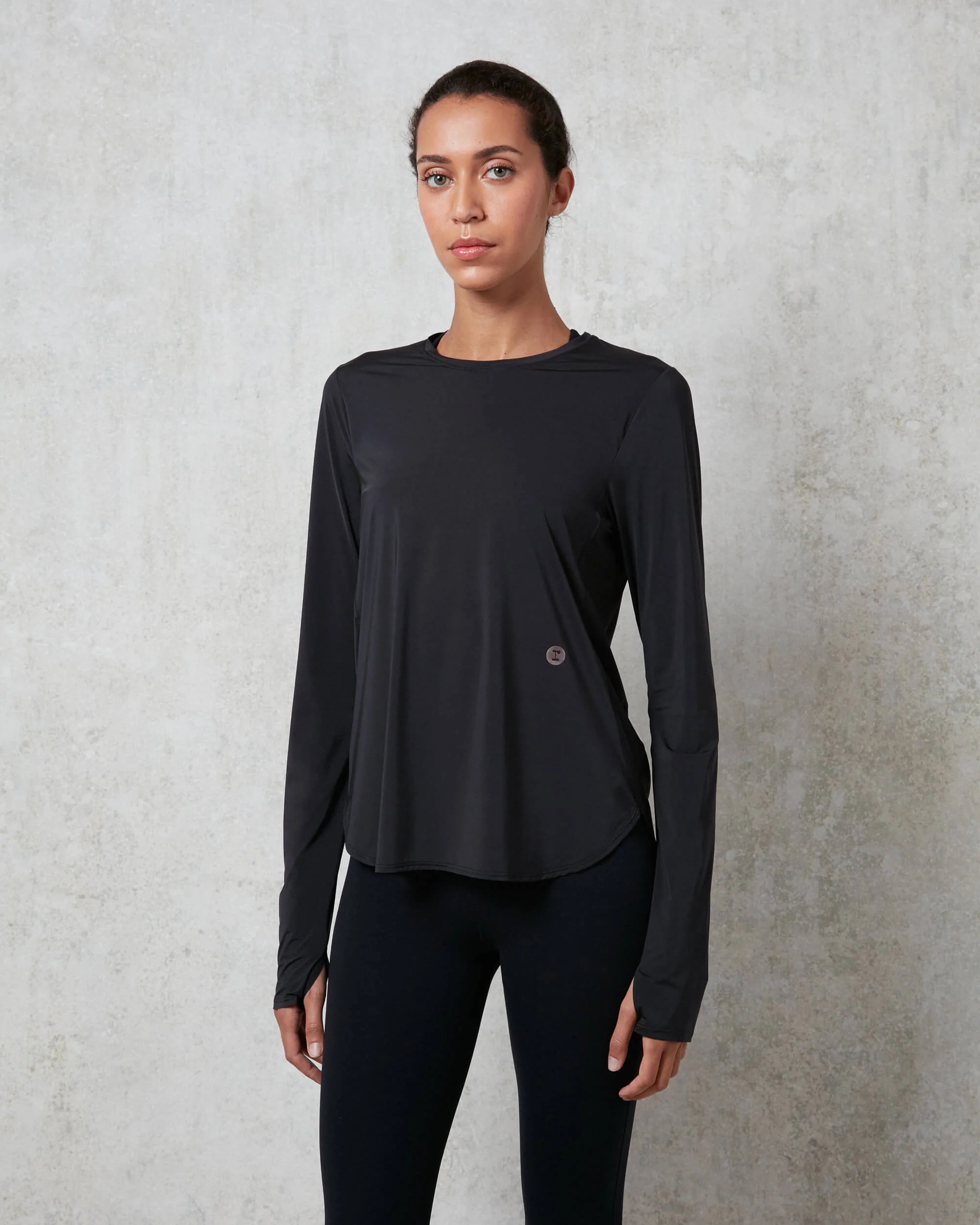 SILK LONG-SLEEVE TOP - 1