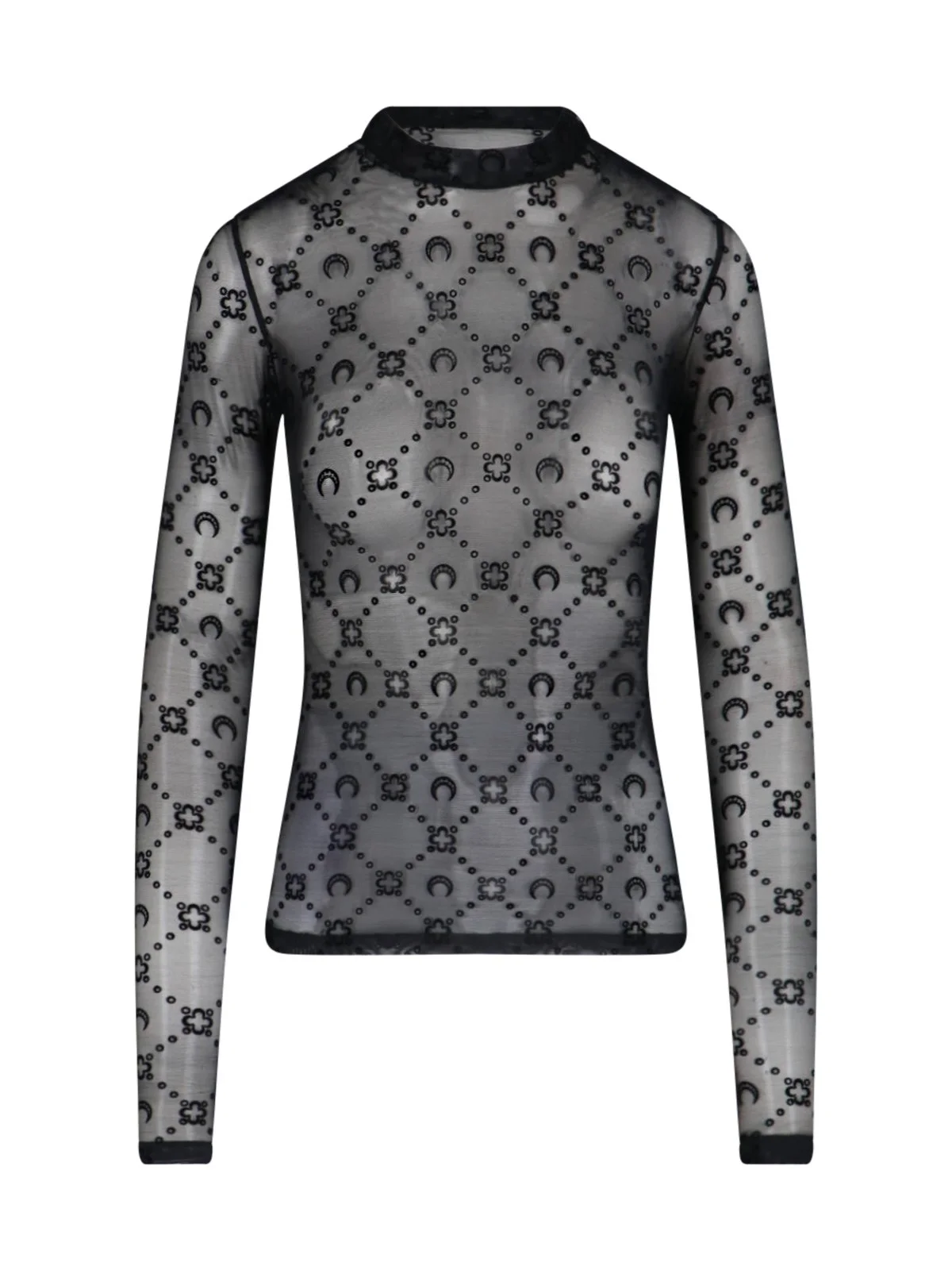 TOP "MOONOGRAM MESH FLOCK" - 1