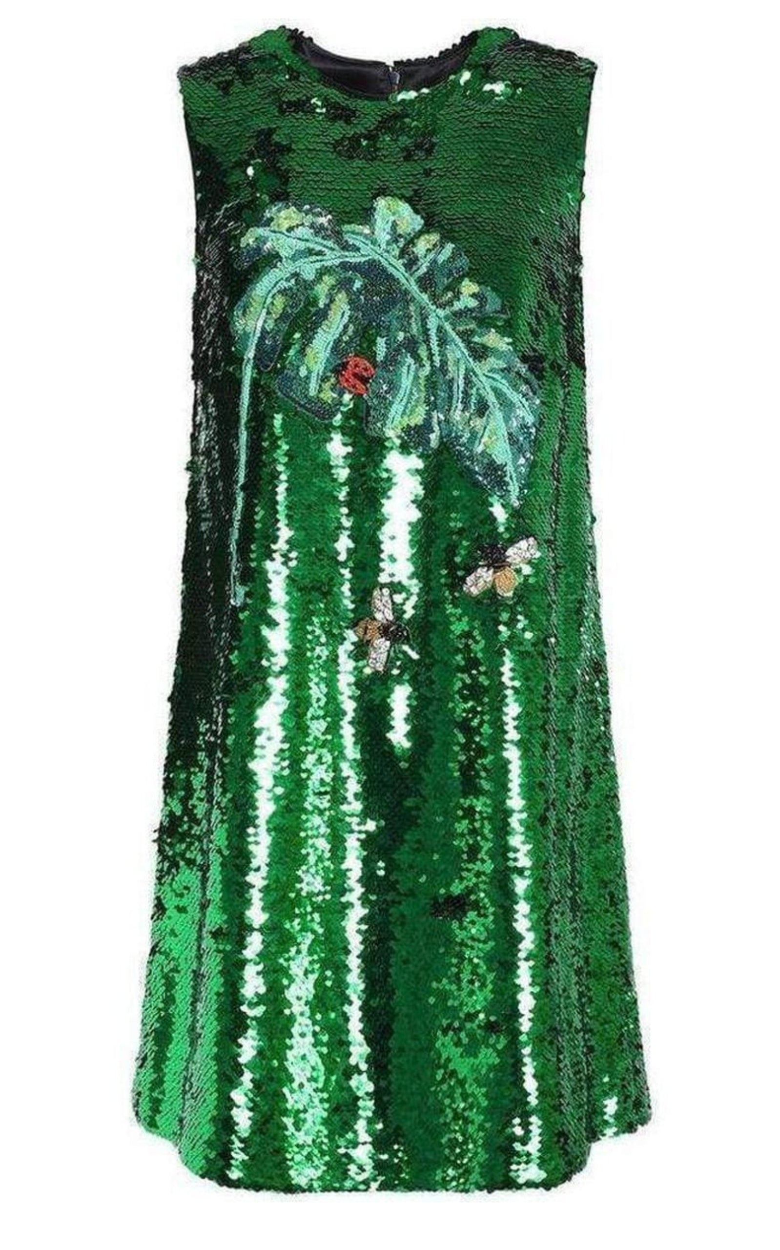 Green Sequins Dress - 3