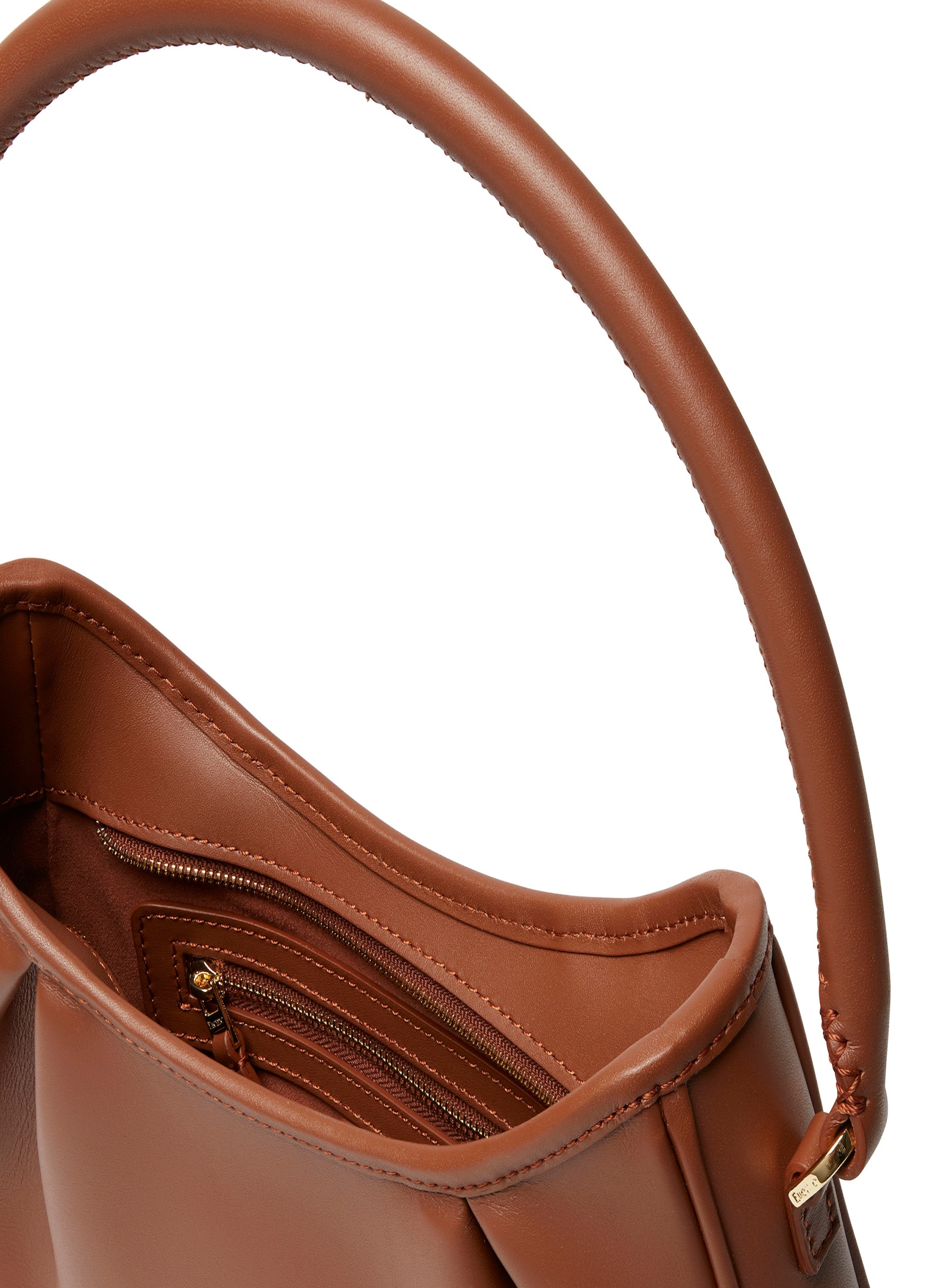 Large Dimple Leather Cognac - 2