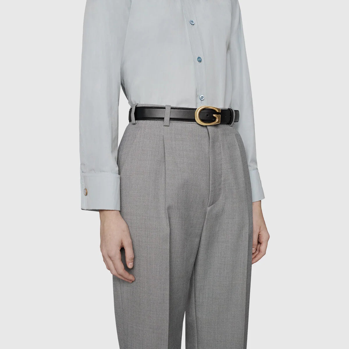 Gucci G Buckle Thin Belt - 3
