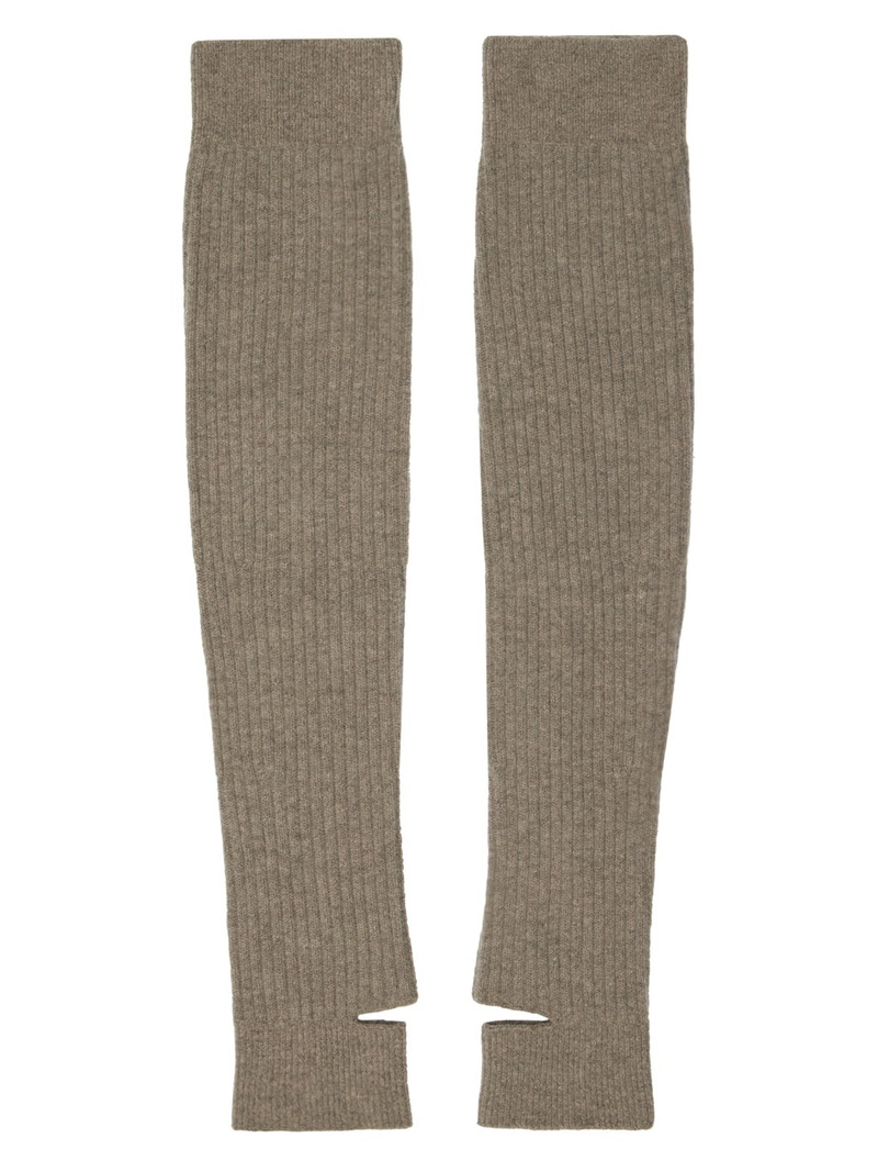 Beige Fluffy Leg Warmers 1