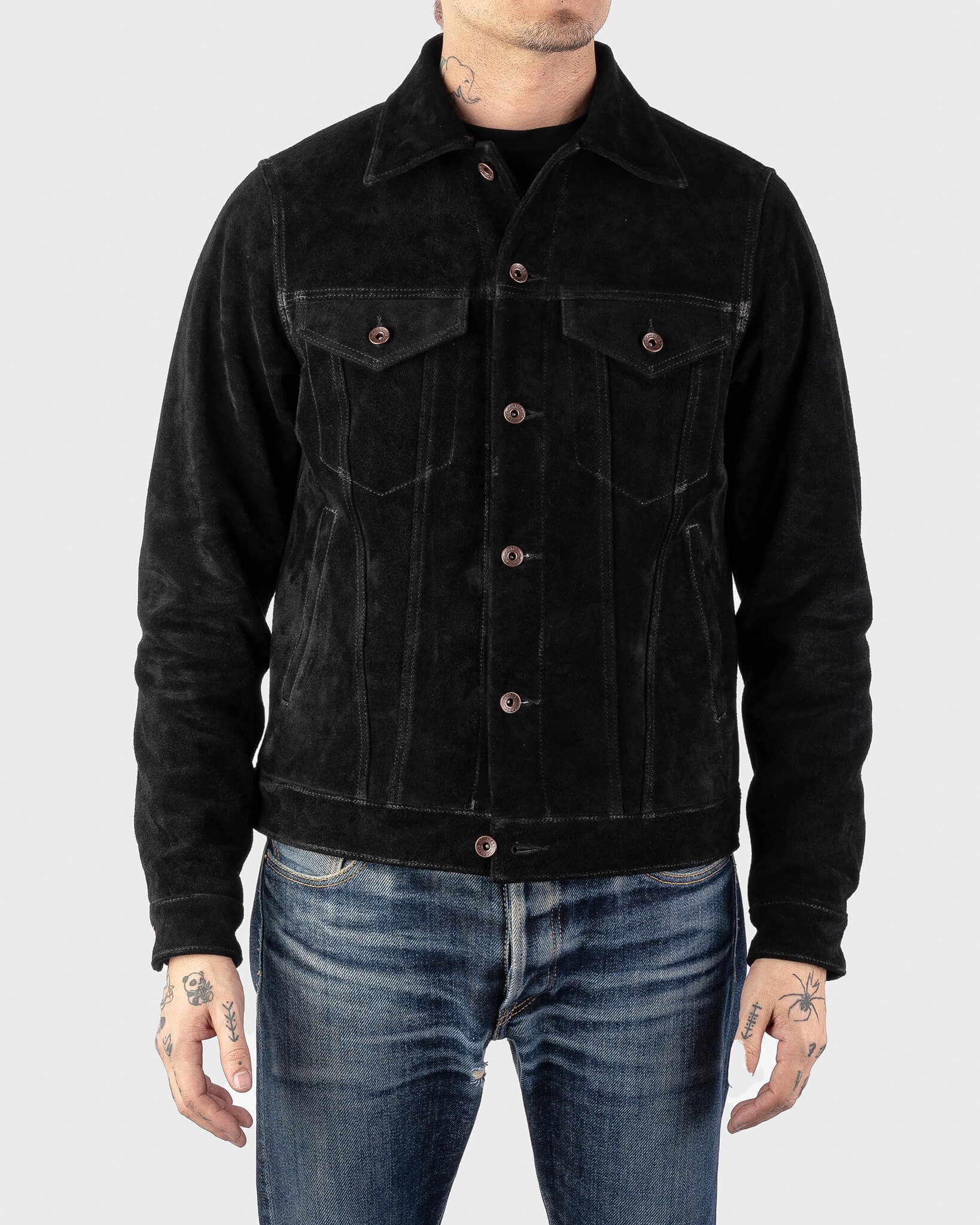 IHJ-49-BLK Split Steer Modified Type III Jacket - Black - 2