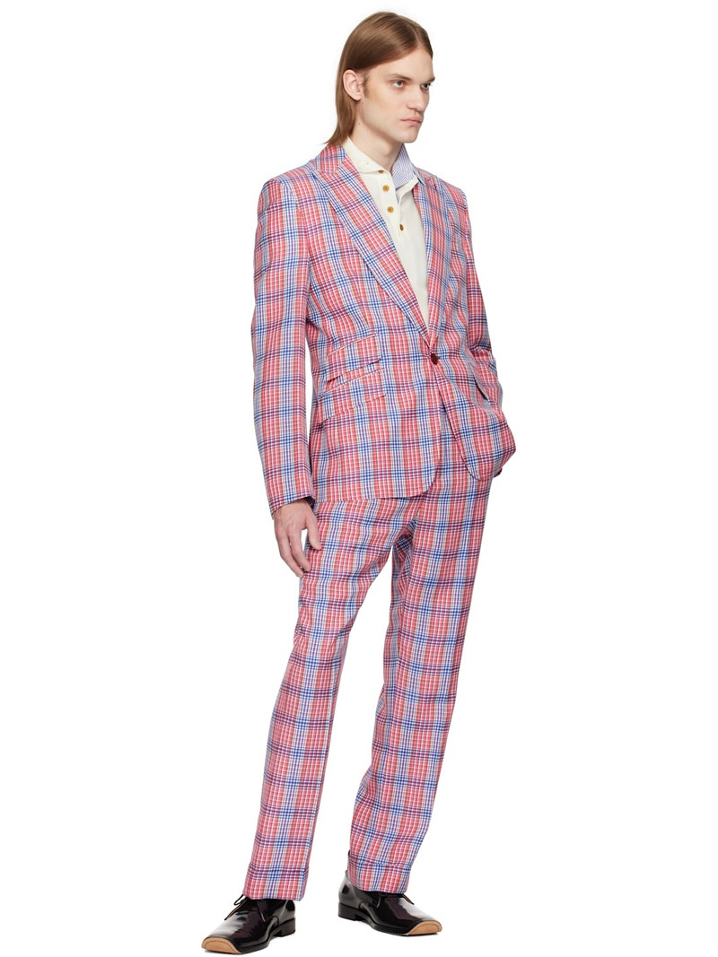 Vivienne Westwood Red & Blue One Button Blazer outlook