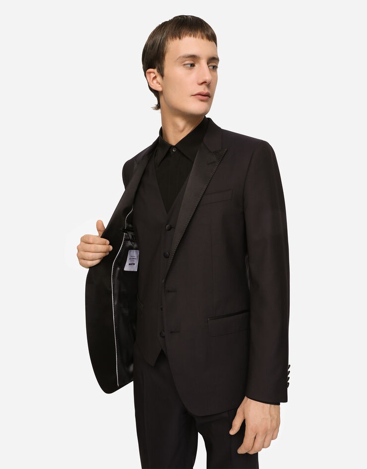 Wool and silk three-piece Martini-fit tuxedo suit - 5