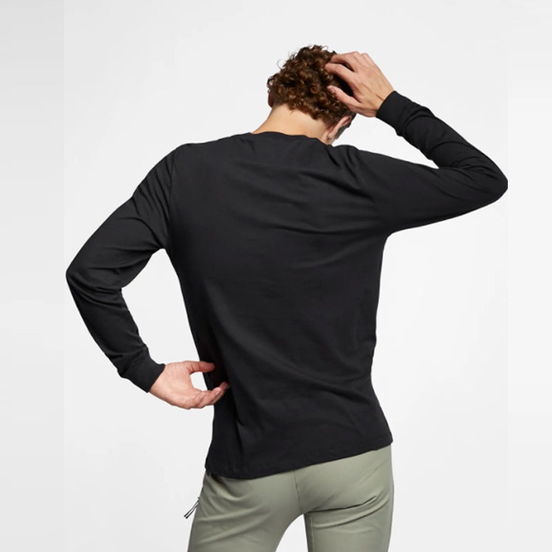 Nike Men's Sportswear Club Casual Sport Round Neck Long Sleeve Men's Black AR5193-010 - 4
