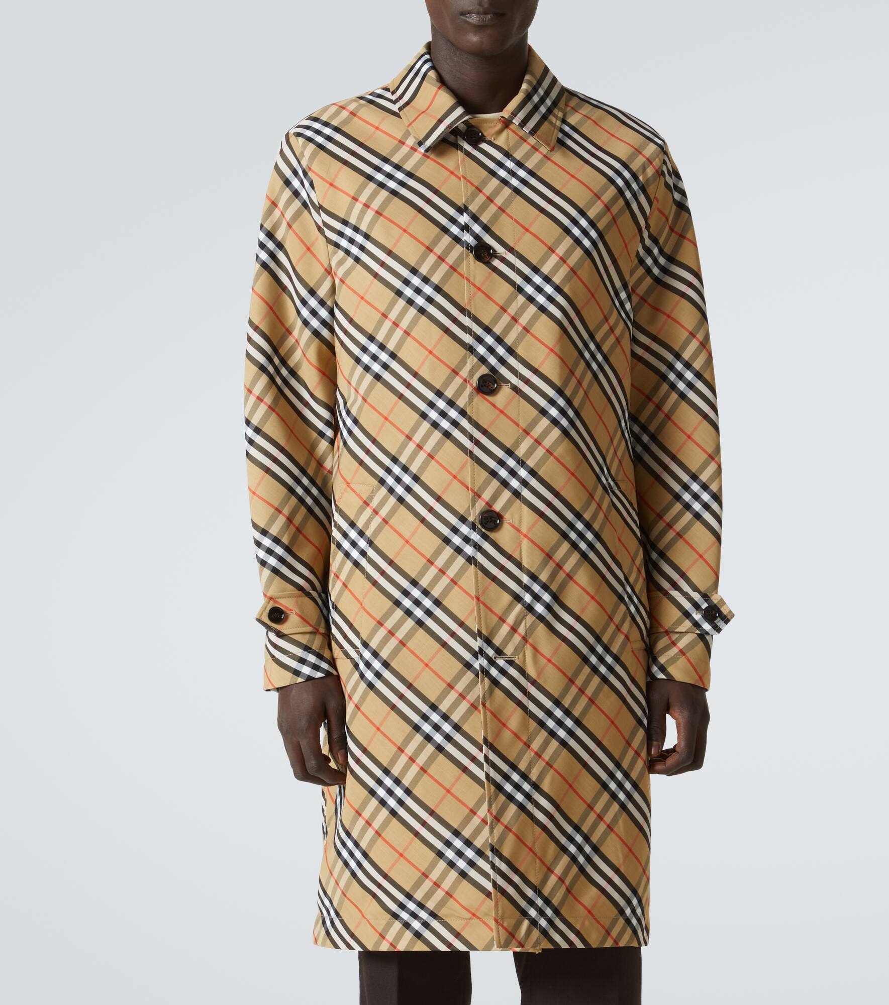 Burberry Check cotton car coat - 3