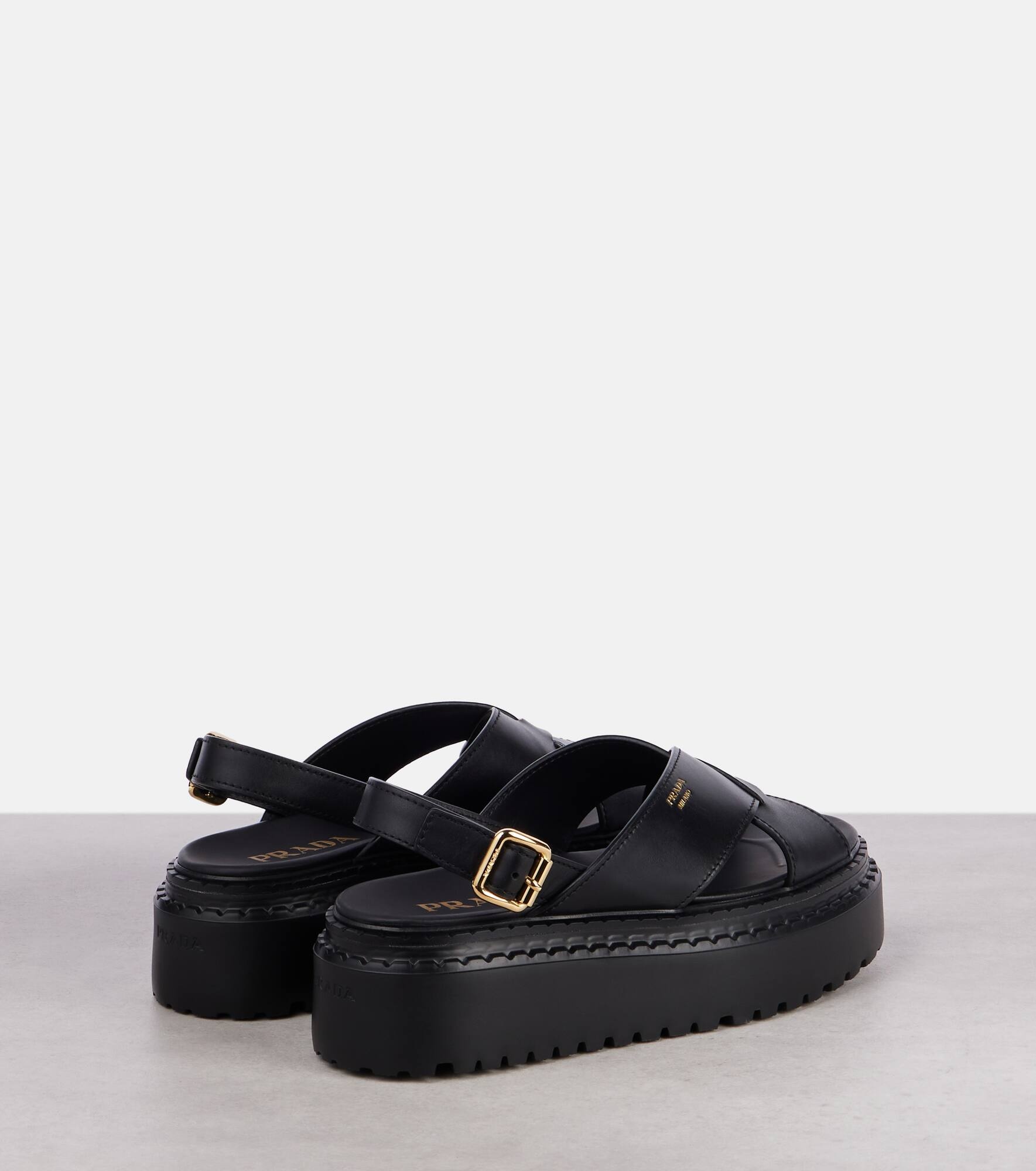 Leather platform sandals - 2