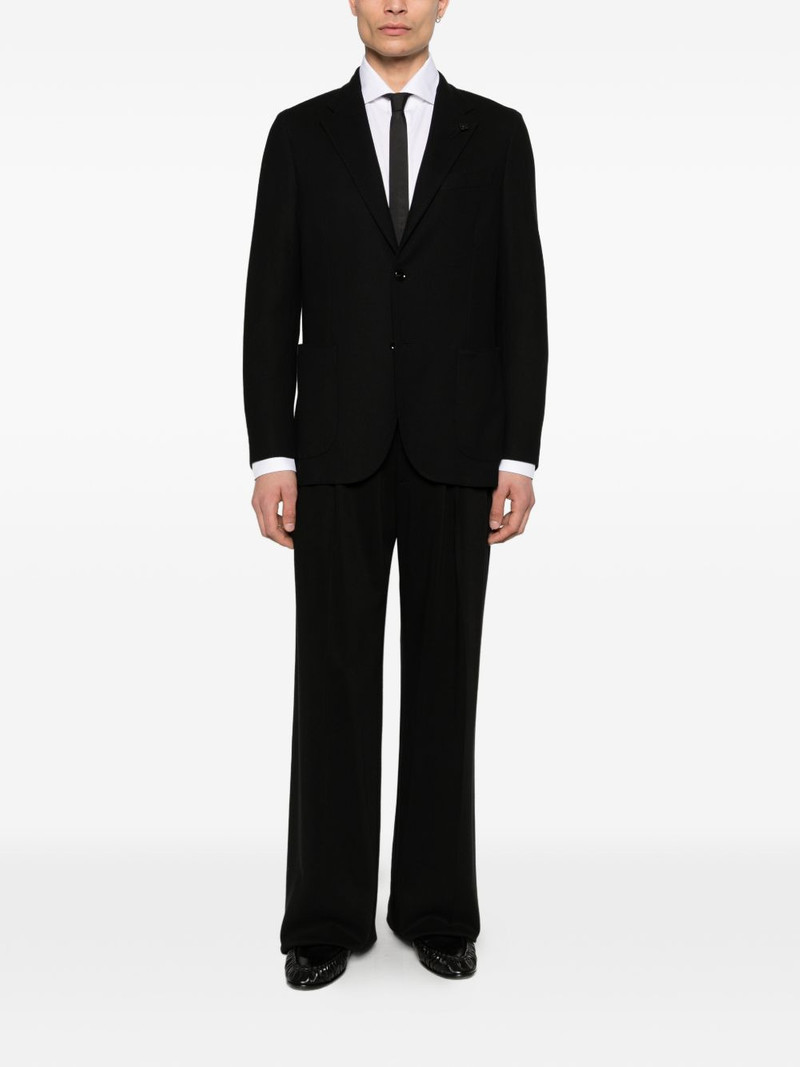 LARDINI logo-pin blazer outlook