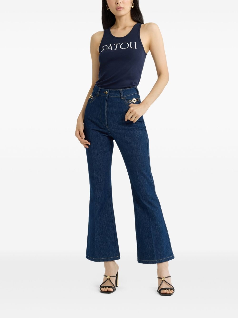 logo-print tank top - 2