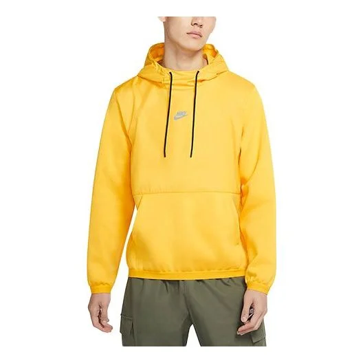 Nike Sportswear Just Do It + Fleece Stay Warm Reflective Casual Sports Pullover Yellow CU4102-743 - 1