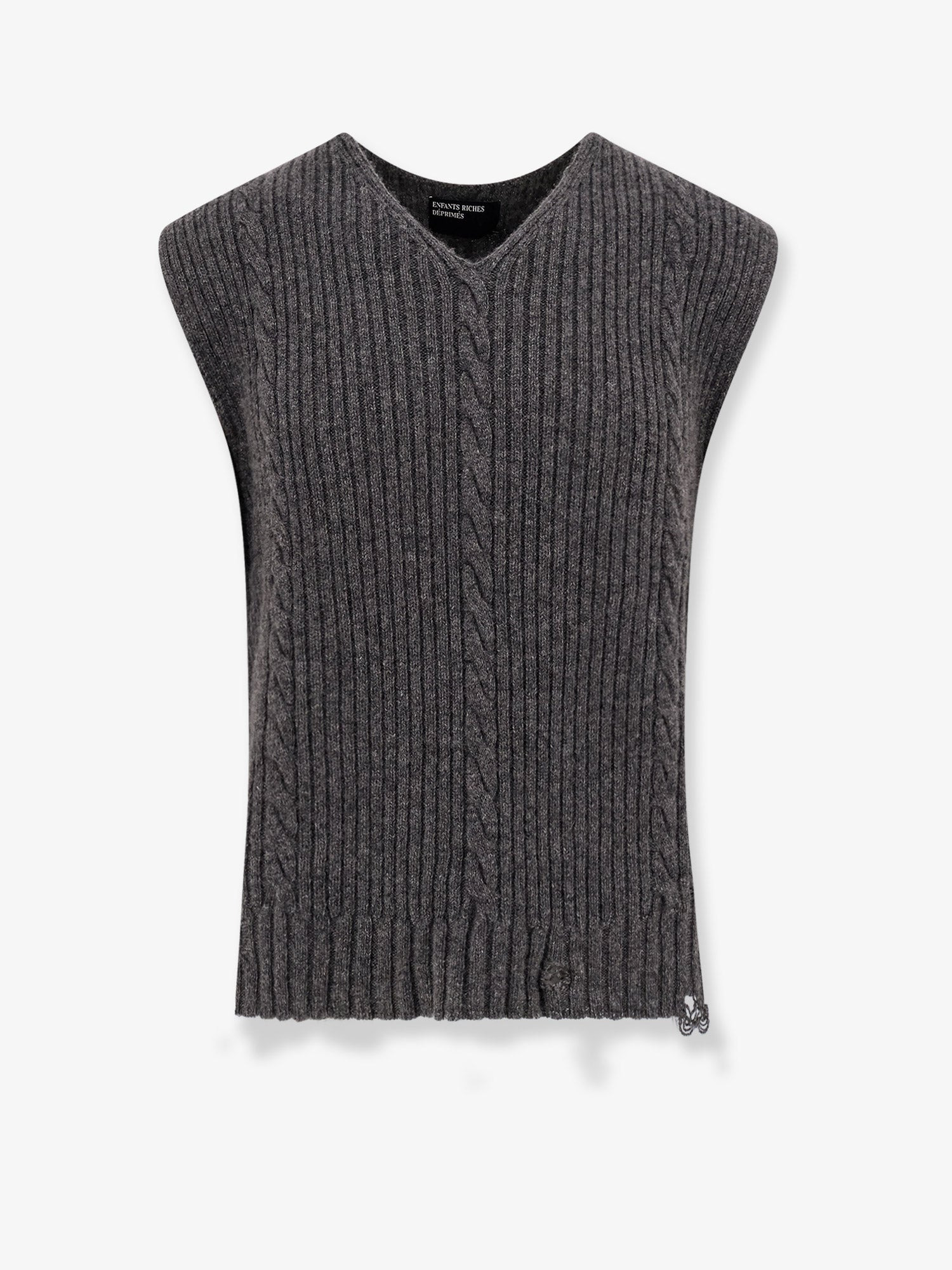 Enfants Riches Deprimes Cachemere Vest With Destroyed Effect - 1