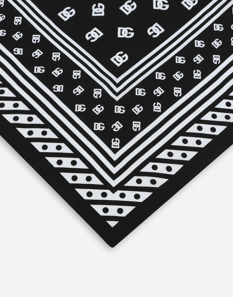 Dolce & Gabbana Twill scarf with all-over DG logo print (70 x 70) outlook