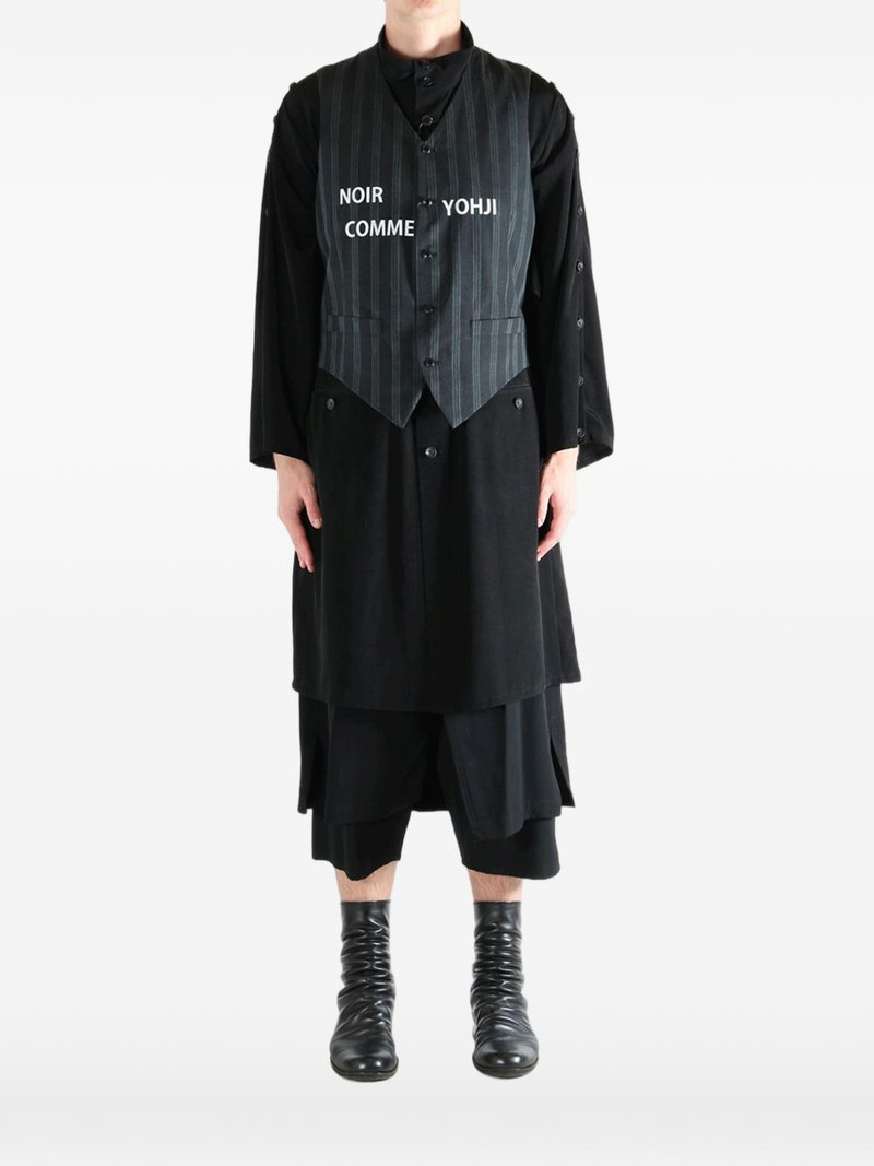 Yohji Yamamoto pinstripe cotton waistcoat outlook