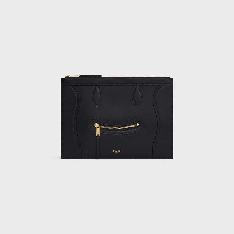 MEDIUM POUCH IN GLOSSY CALFSKIN 1