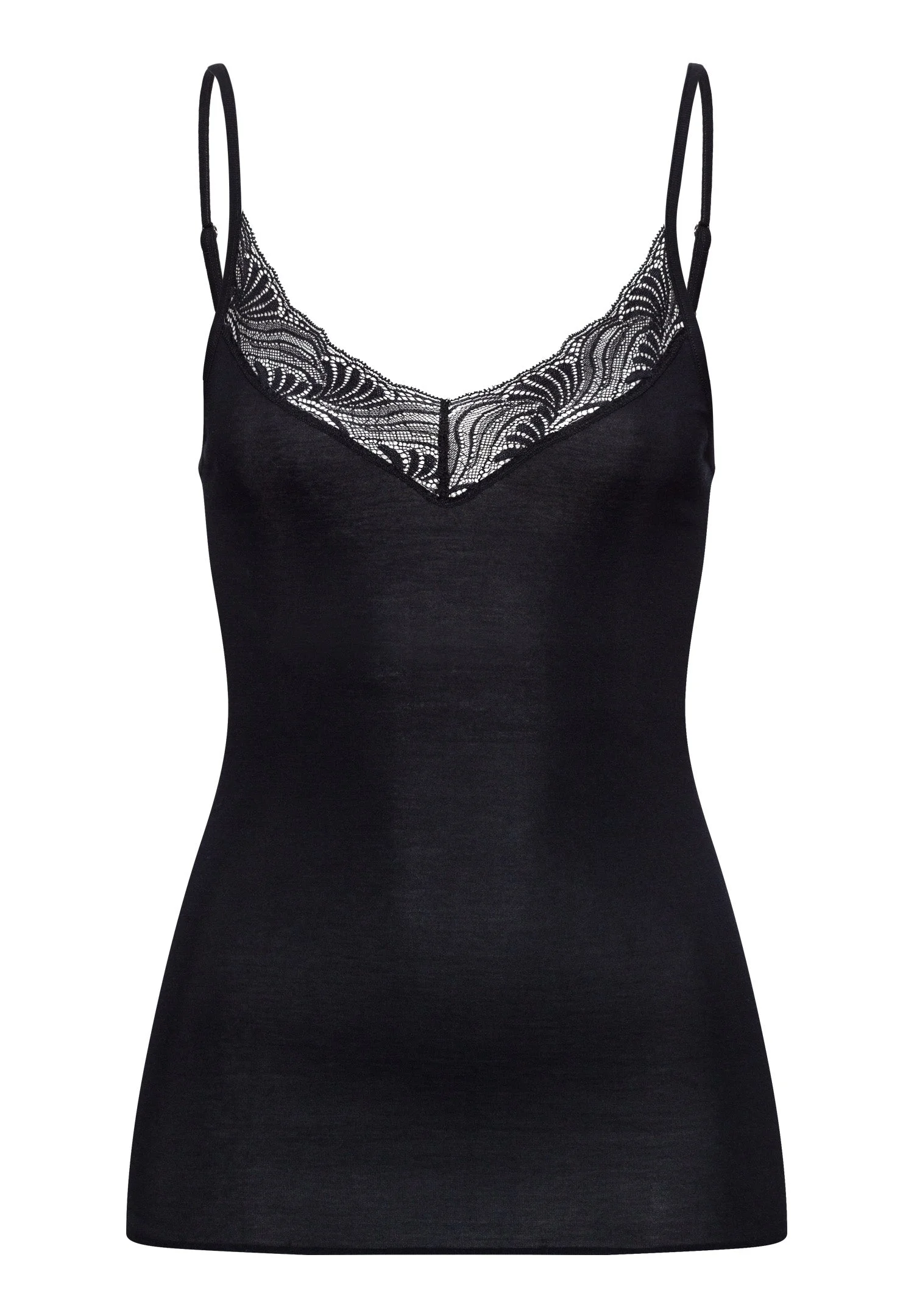 Cotton Delight Lace Trim Cotton Camisole - 1