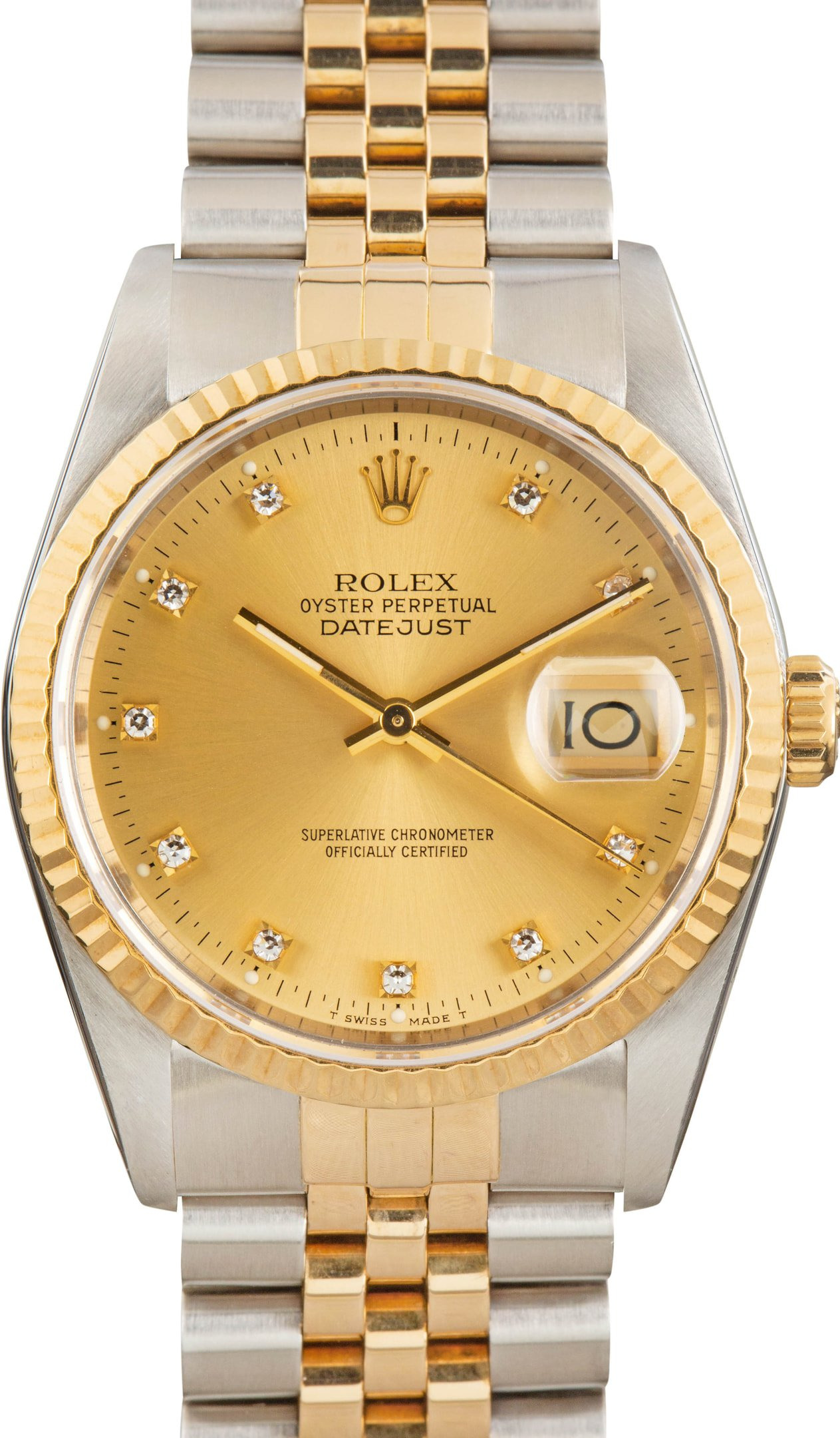 Rolex Datejust 36 16233 Champagne Diamond Dial - 1