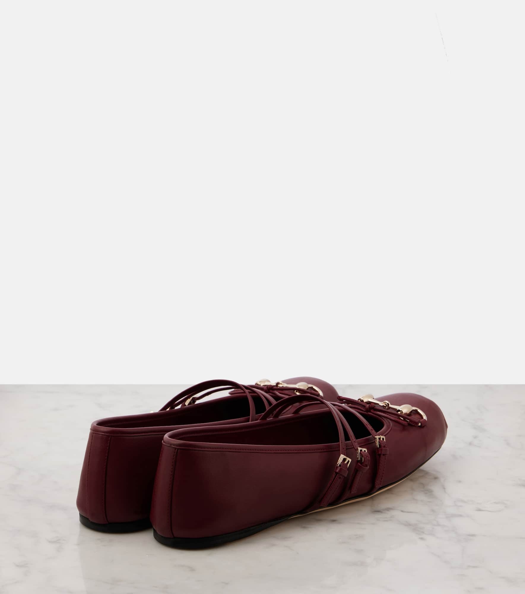 Horsebit leather ballet flats - 2
