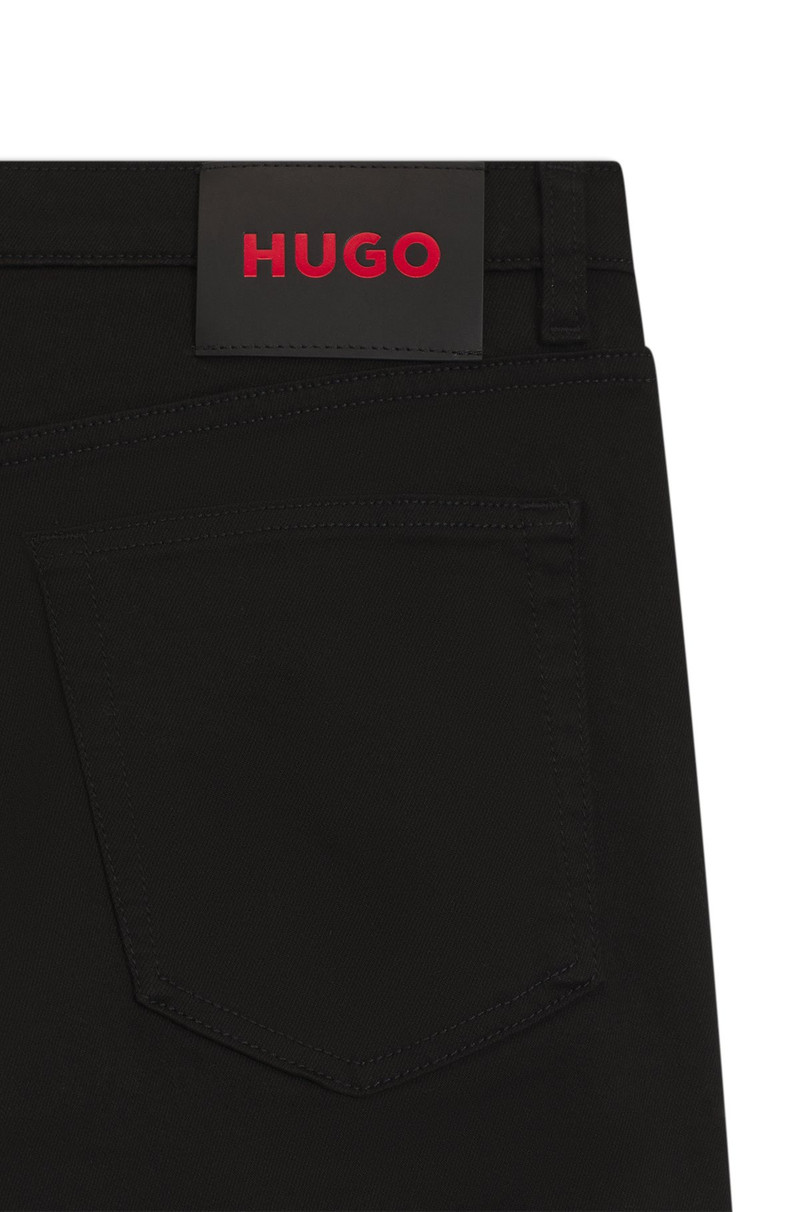 EXTRA-SLIM-FIT JEANS IN ULTRA-BLACK STRETCH DENIM 6