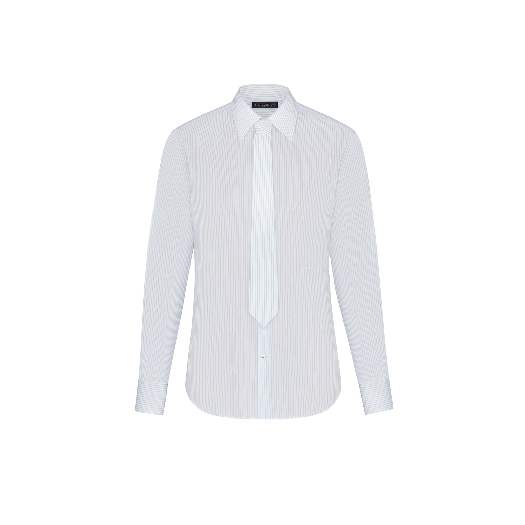 Slim Fit Shirt With Matching Tie - 1