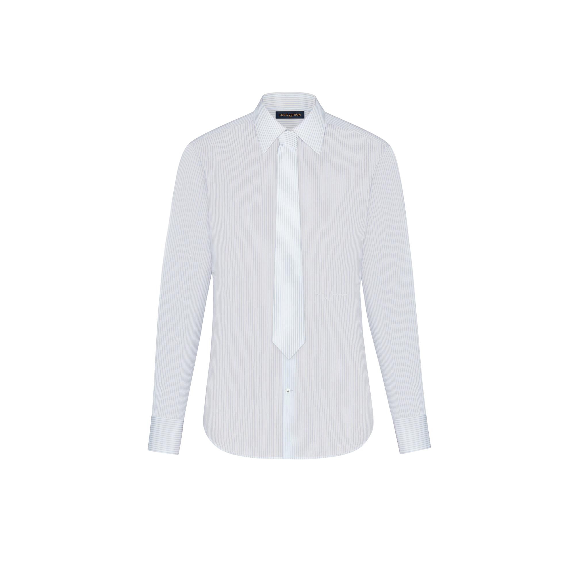 Slim Fit Shirt With Matching Tie - 1