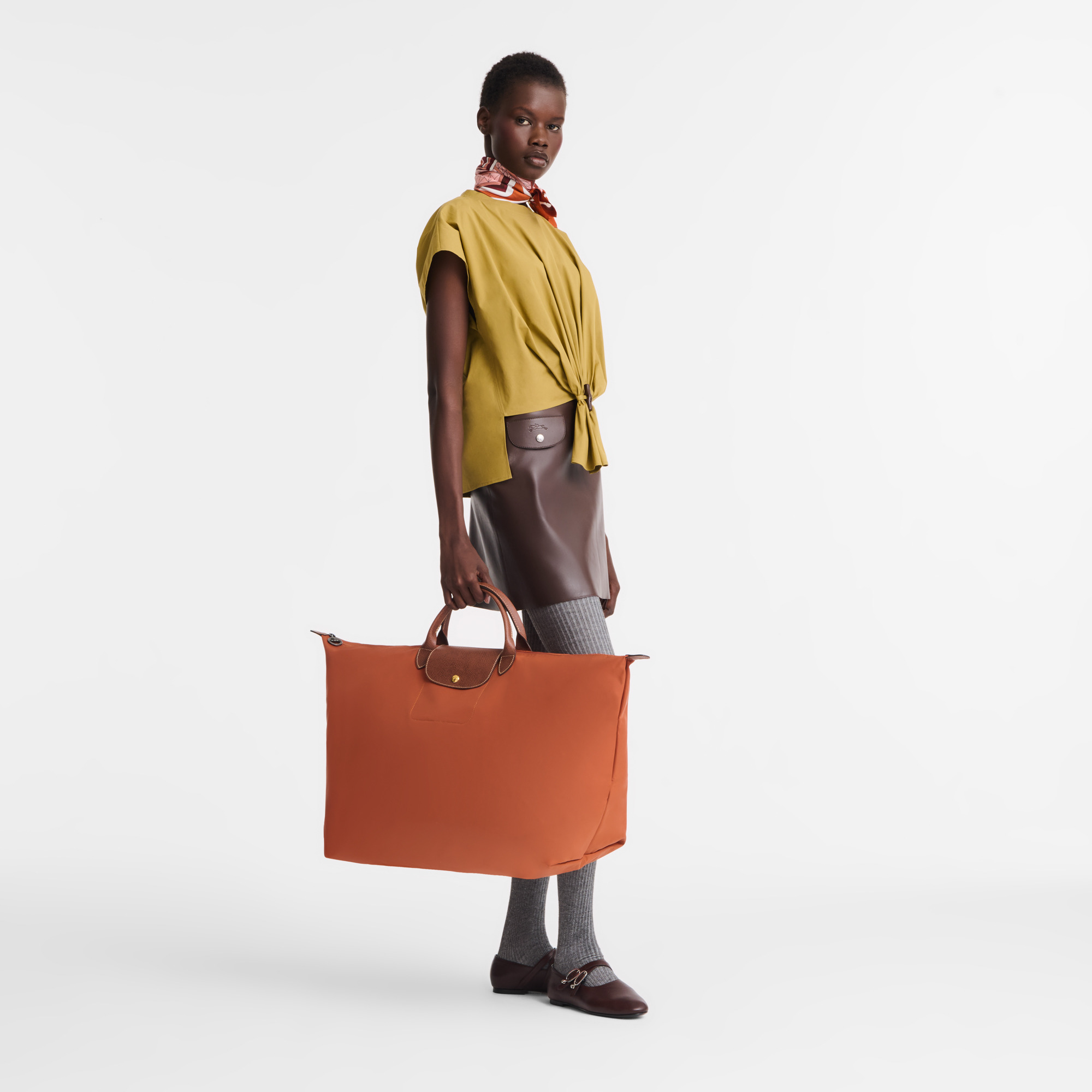 Le Pliage Original XL Travel bag Brick - Recycled canvas - 2