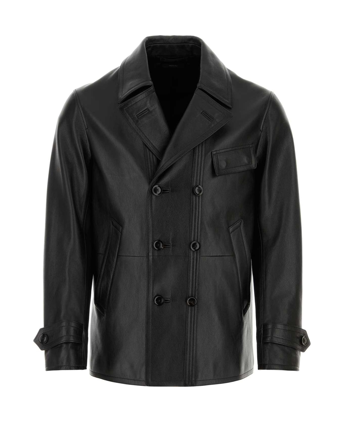TOM FORD Black Leather Jacket italist REVERSIBLE