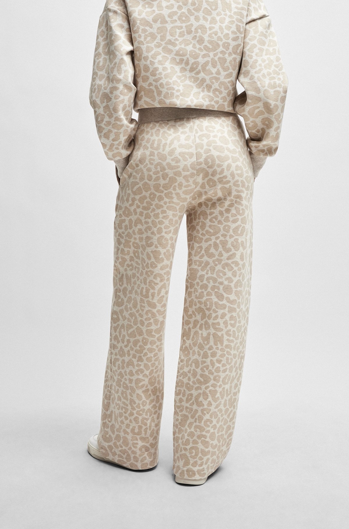 NAOMI X BOSS TRACKSUIT BOTTOMS WITH LEOPARD PRINT - 4