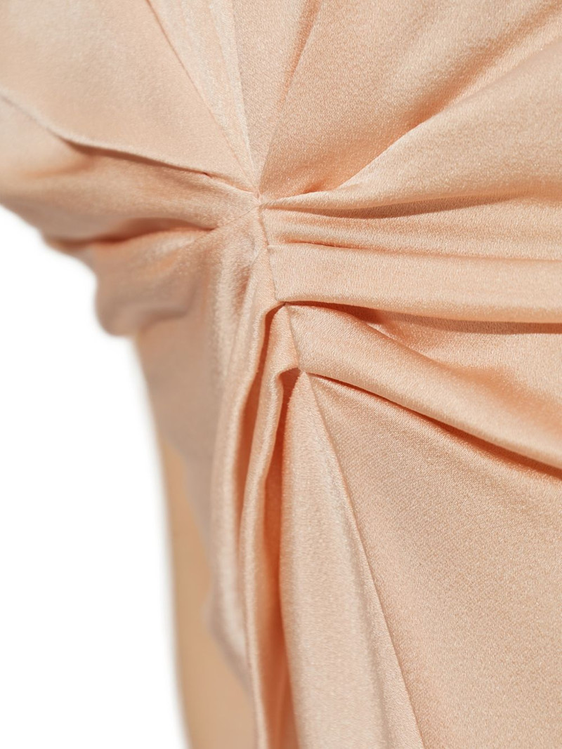 draped V-neck midi dress 4