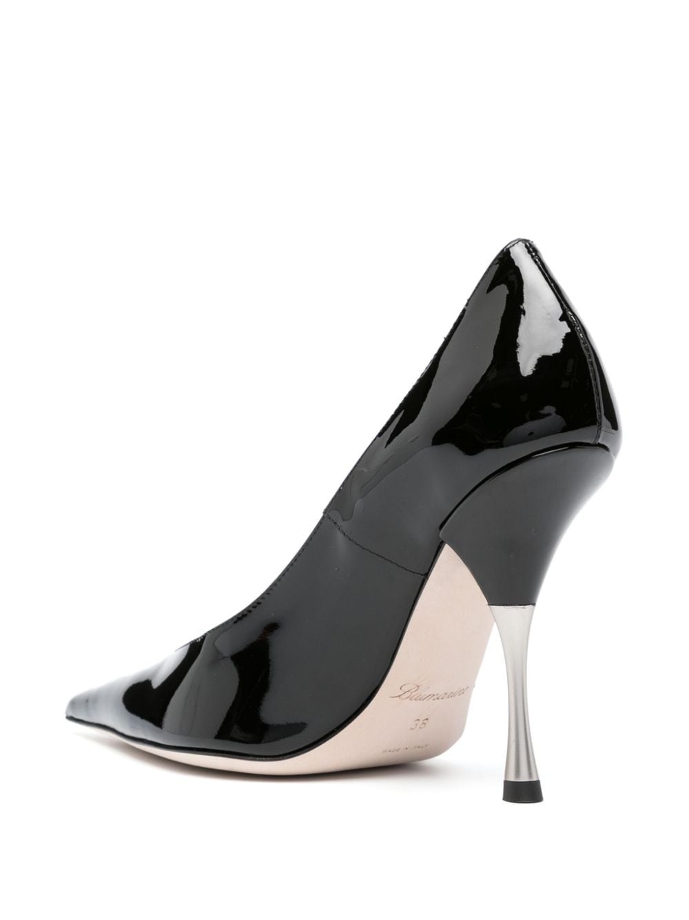 cut-out-detail leather pumps - 3