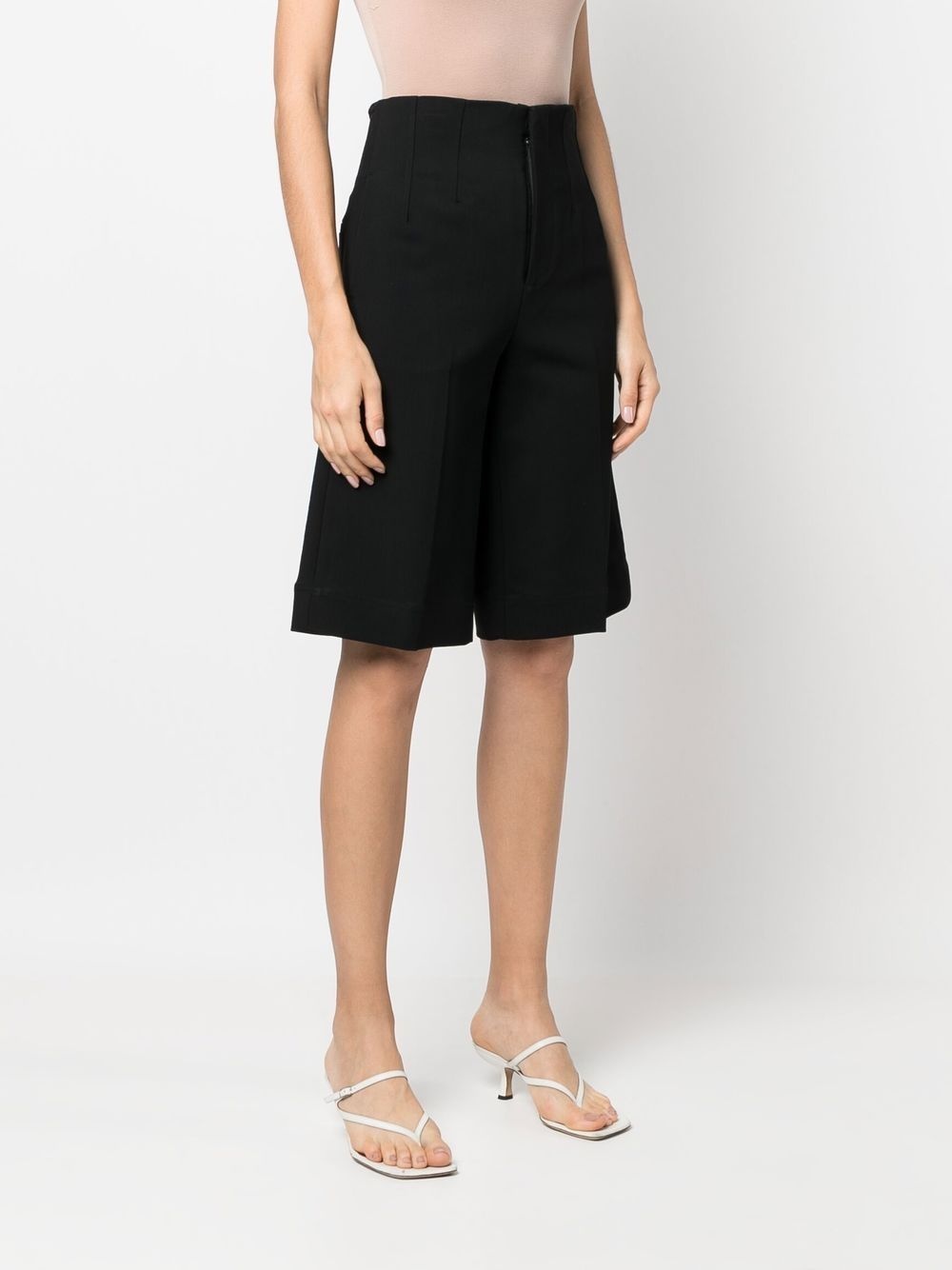 knee-length high-waisted shorts - 3