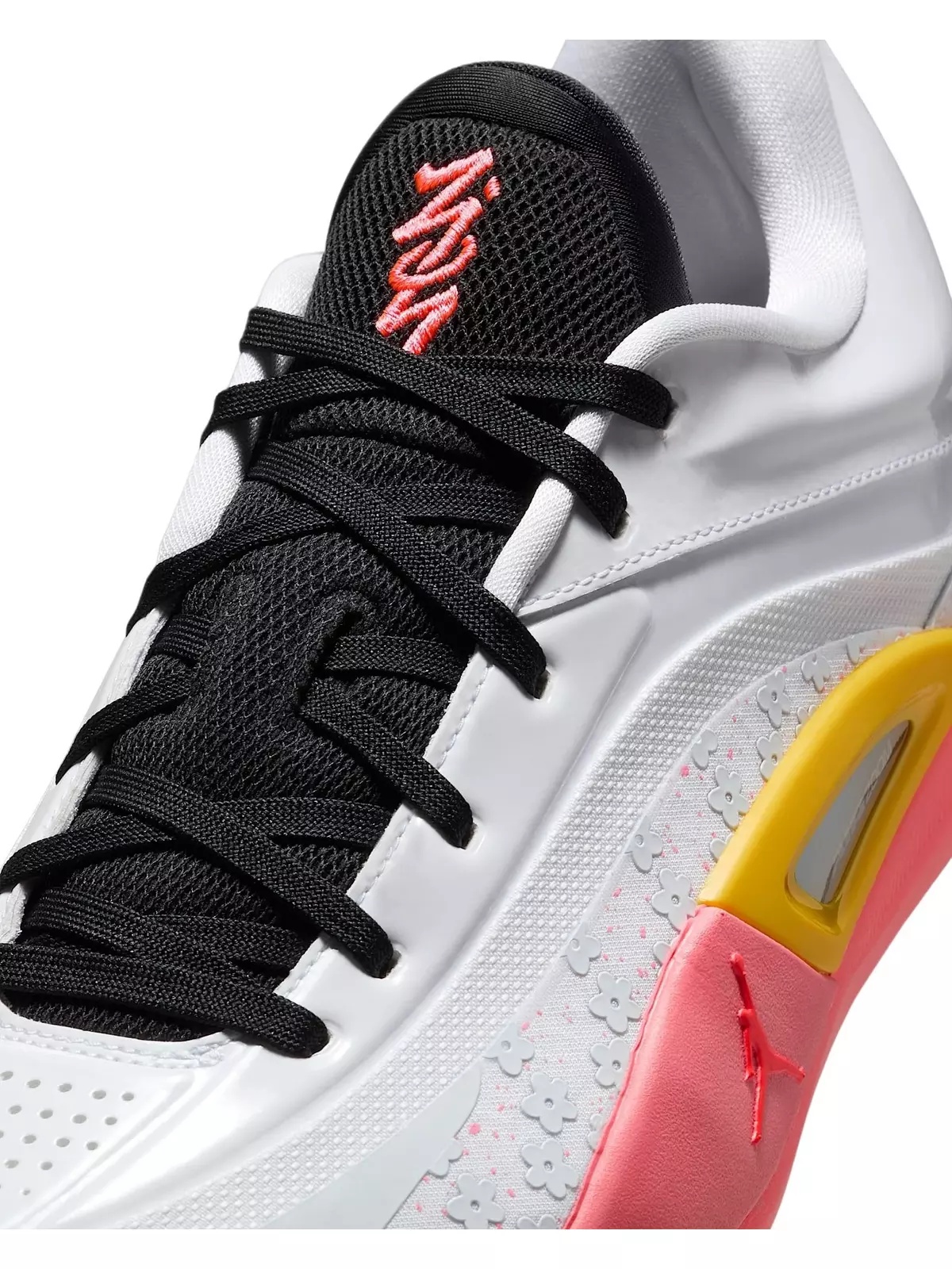 Zion 4 "White/Black/Tour Yellow/Hot Punch" Men's Basketball Shoe - 6