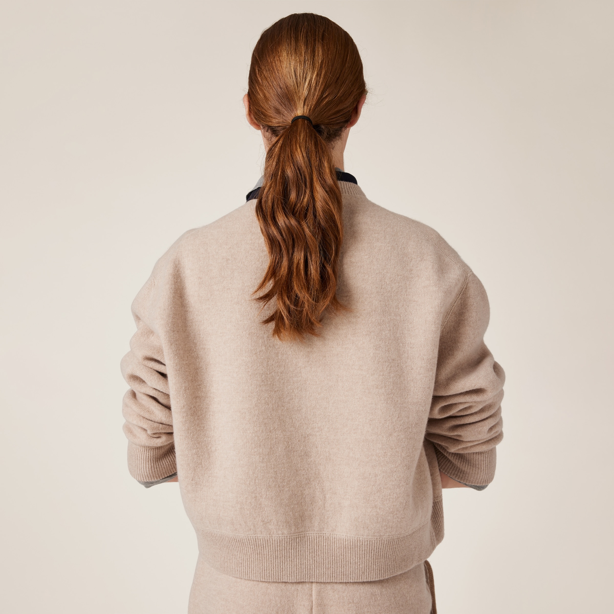 Double cashmere sweater with logo - 3