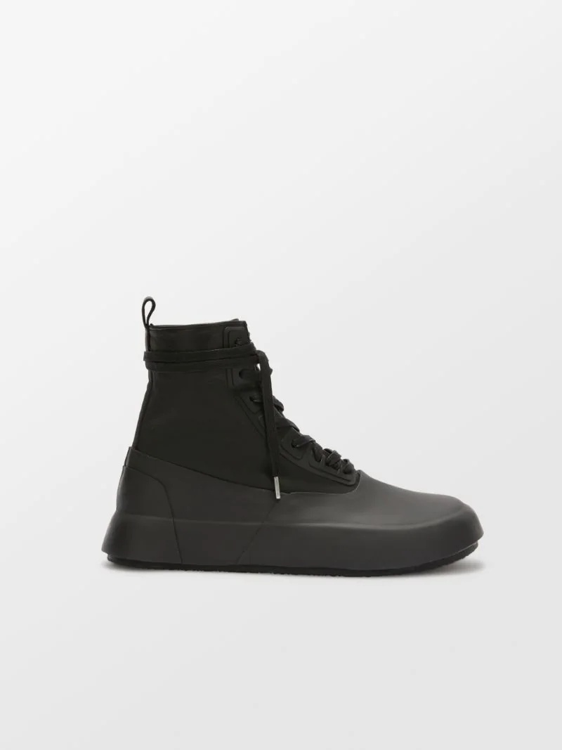 LEATHER MIX HI-TOP SNEAKER - 1