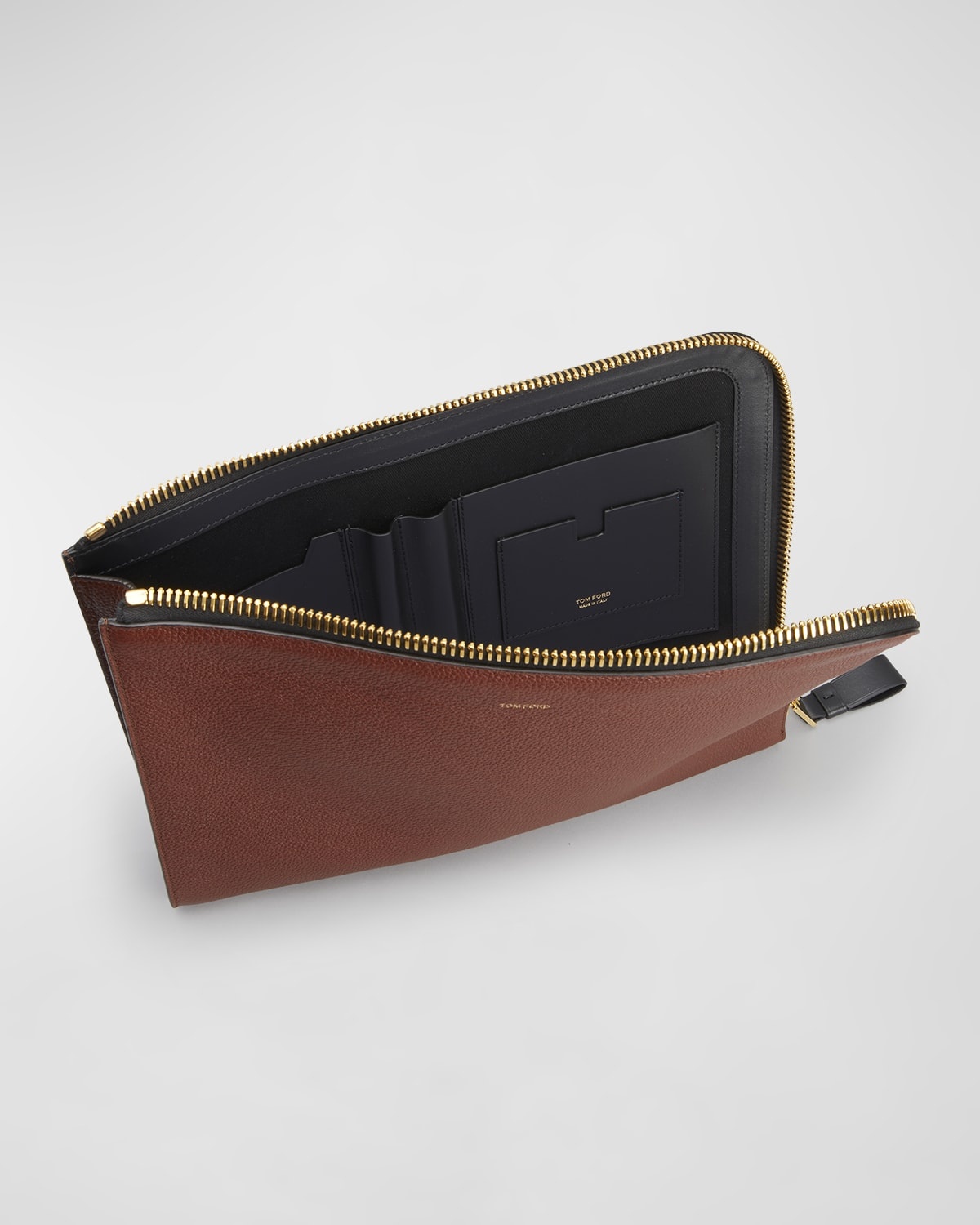 Men's Zip-Around Leather Portfolio Case - 2