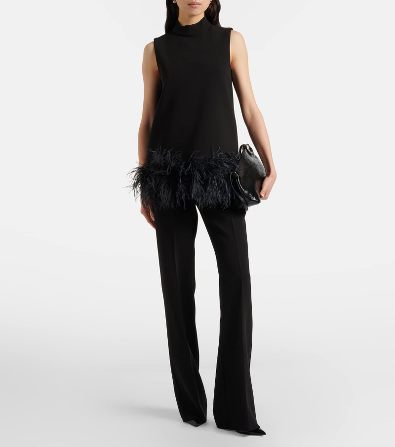 Max Mara Feather-trimmed top outlook