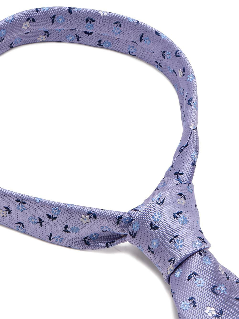 floral-print silk tie - 3