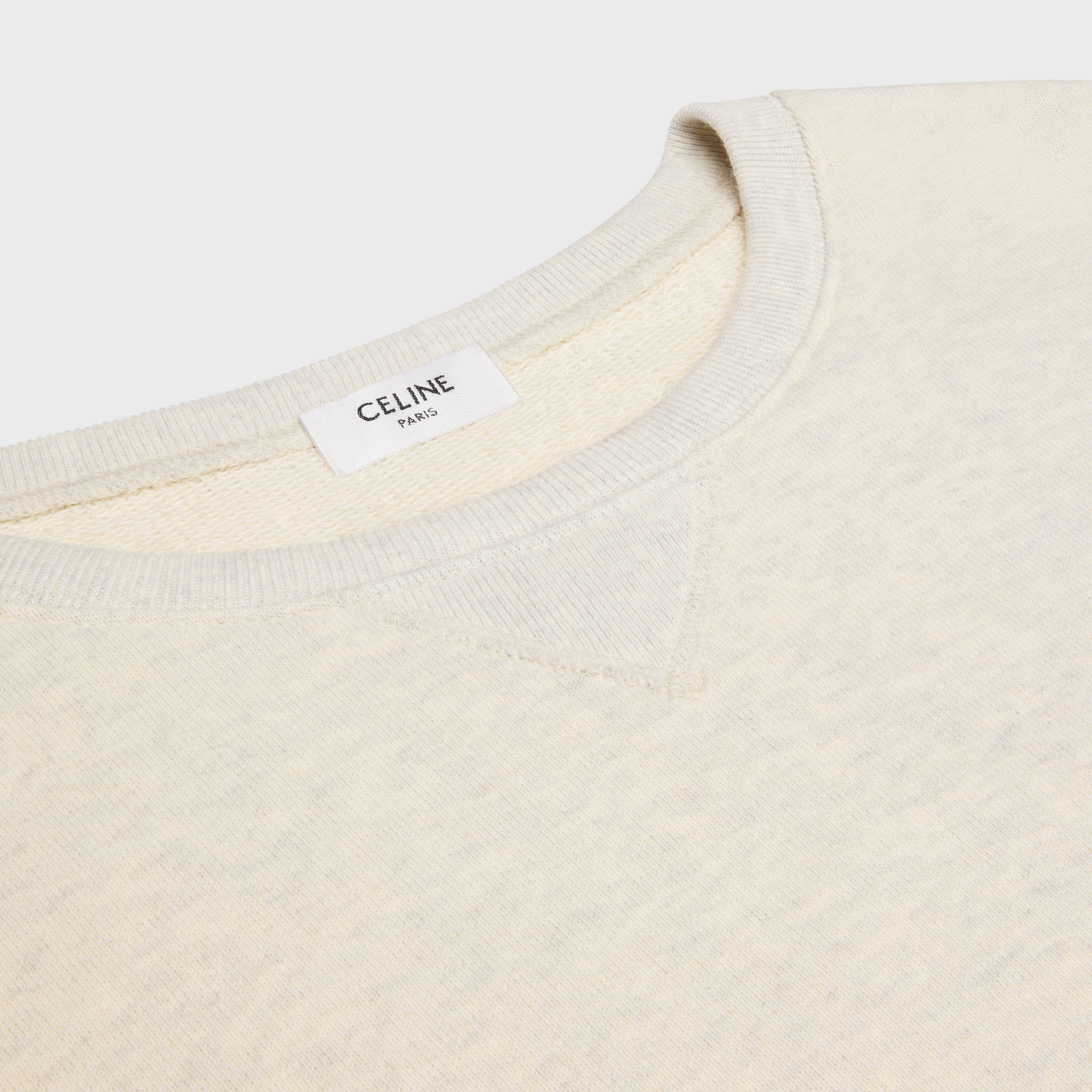 celine paris loose sweatshirt in cotton fleece - 3