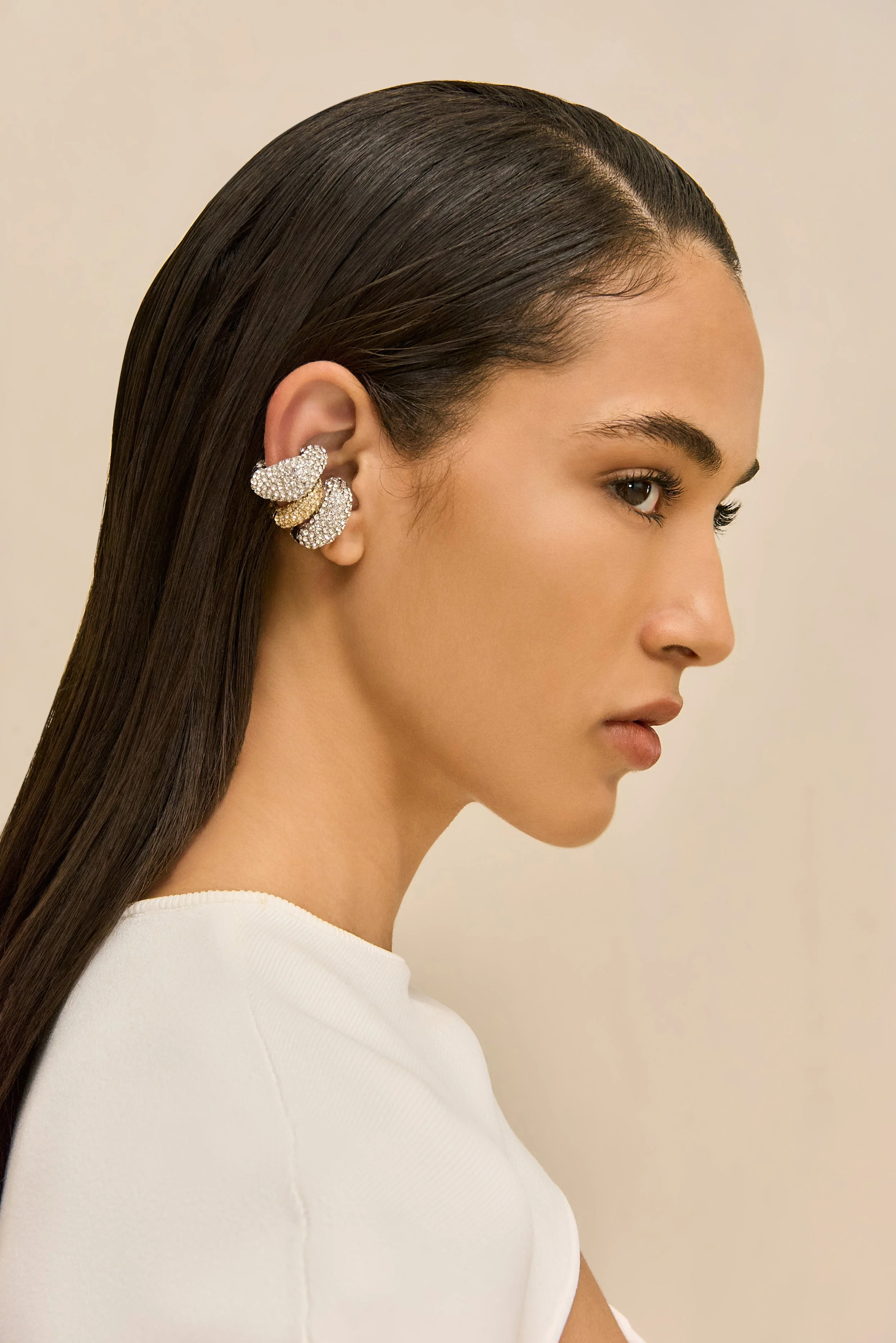 SOLENE RHINESTONE EAR CUFF SET - 1