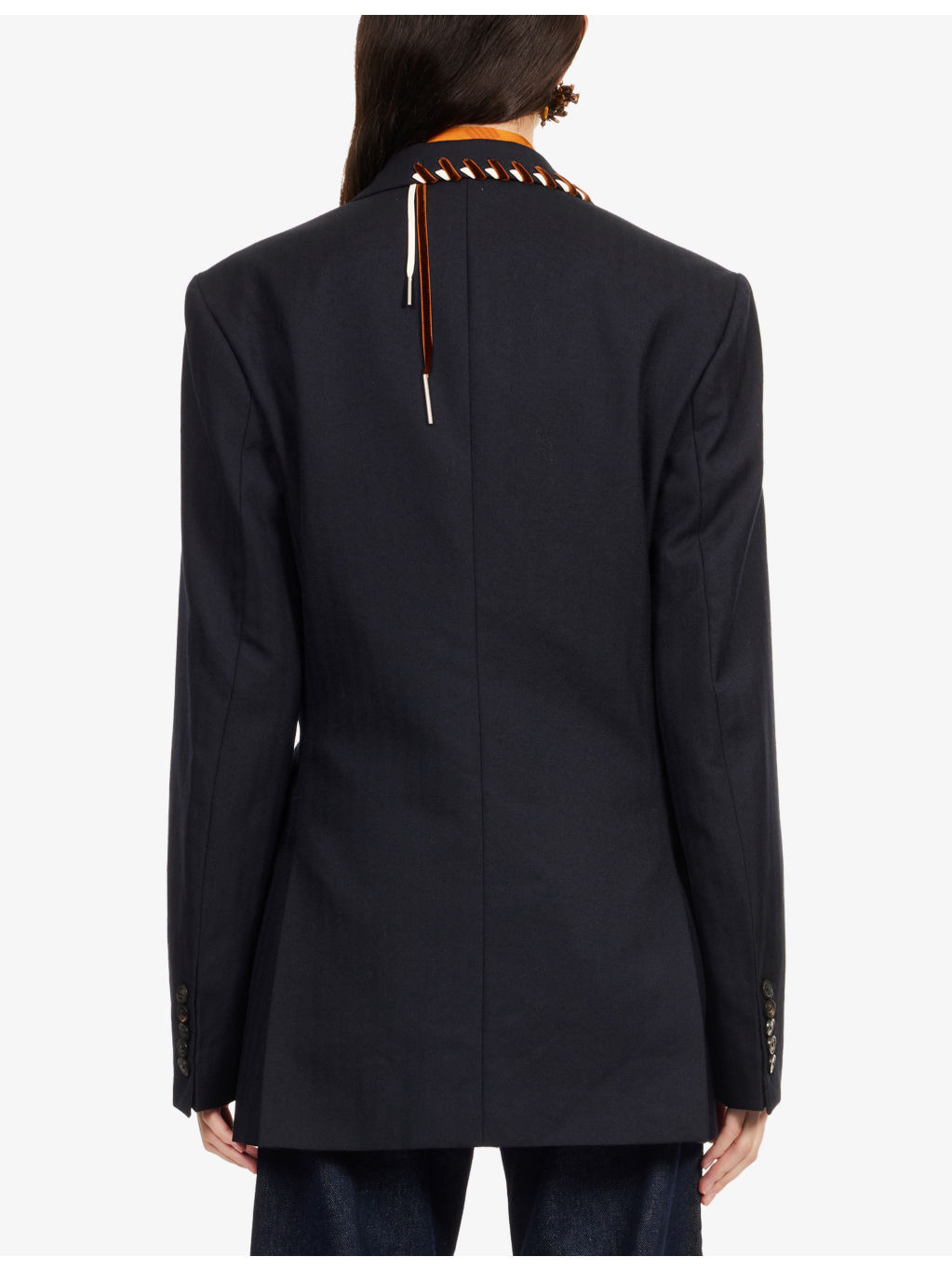 Baftan Stitch-Embellished Double-Breasted Wool Blazer - 4