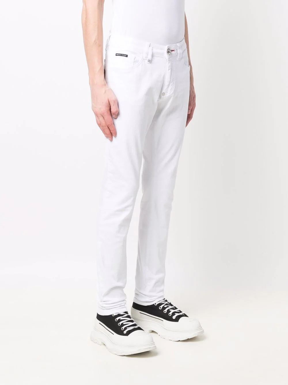 logo slim-fit jeans - 3