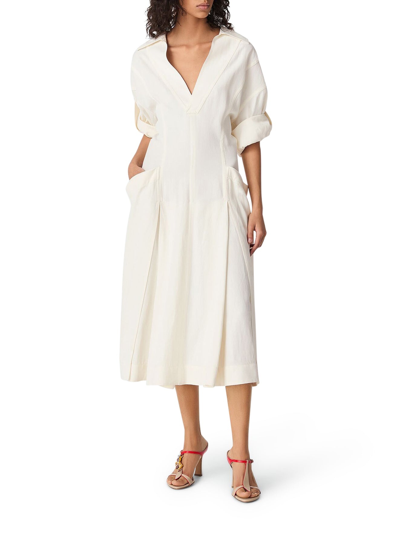 ワンピース BOTTEGA VENETA Linen and viscose dress Bottega Veneta LINEN AND VISCOSE DRESS | suitnegozi | REVERSIBLE