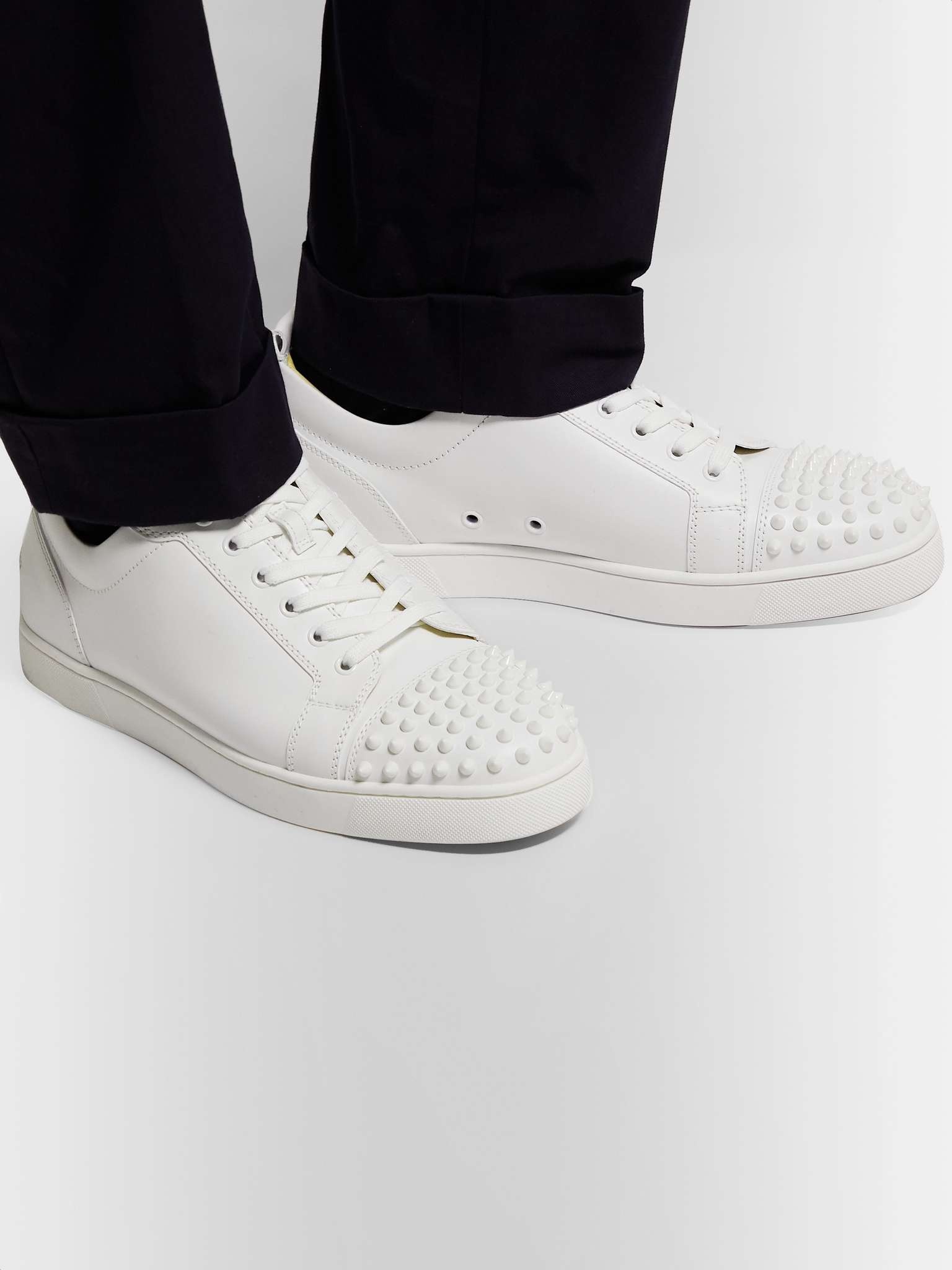 Louis Junior Spikes Cap-Toe Leather Sneakers - 2