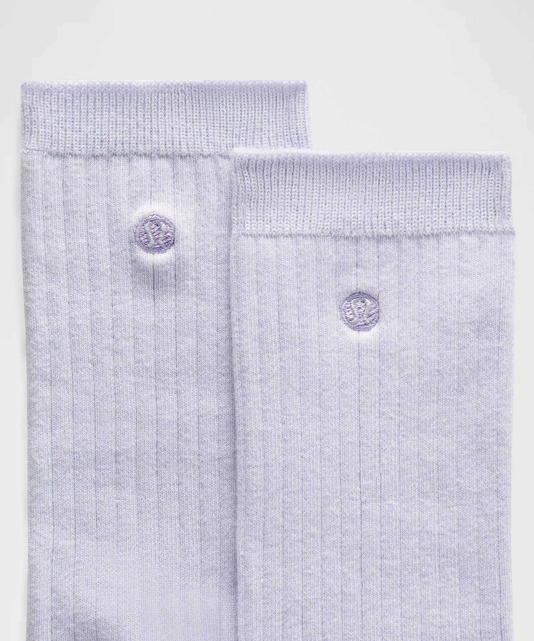 Unisex Ribbed Cotton-Blend Crew Socks - 2